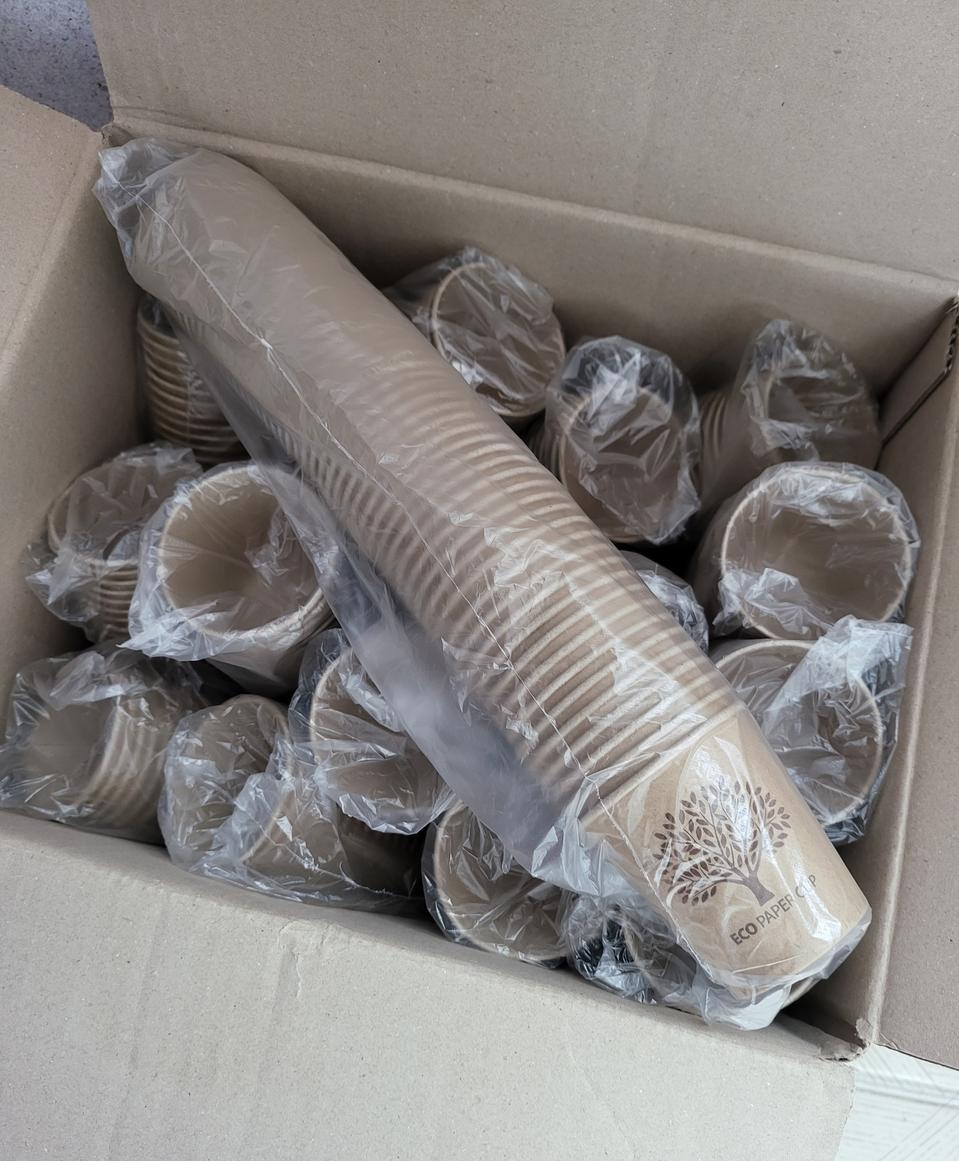 친환경 크라프트 종이컵 1000개 에코 생분해 (무료배송)