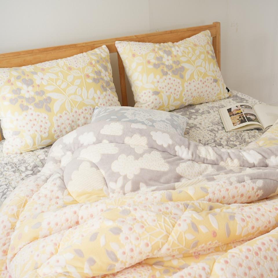 착번 밍크 극세사 겨울 차렵이불  따뜻 포근한 양면 겨울 이불 패드 침구