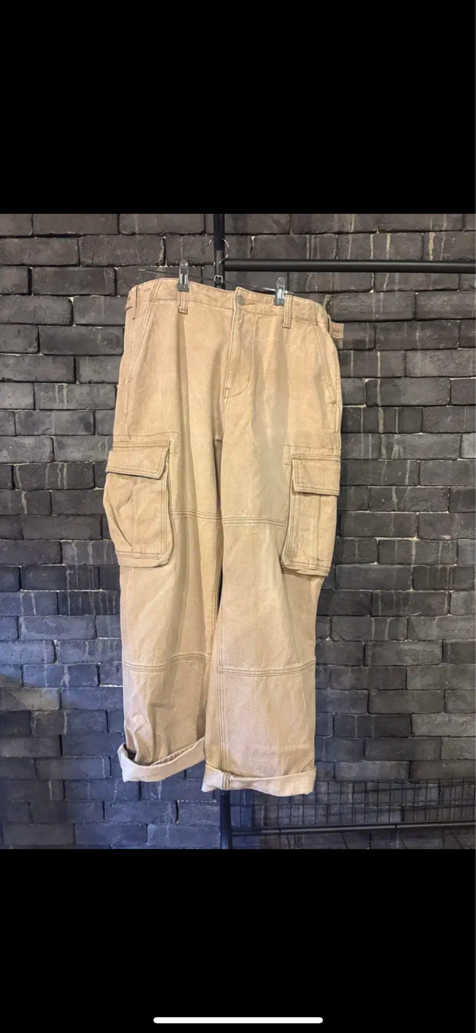 [중고/32] 남자 베이지 카고바지