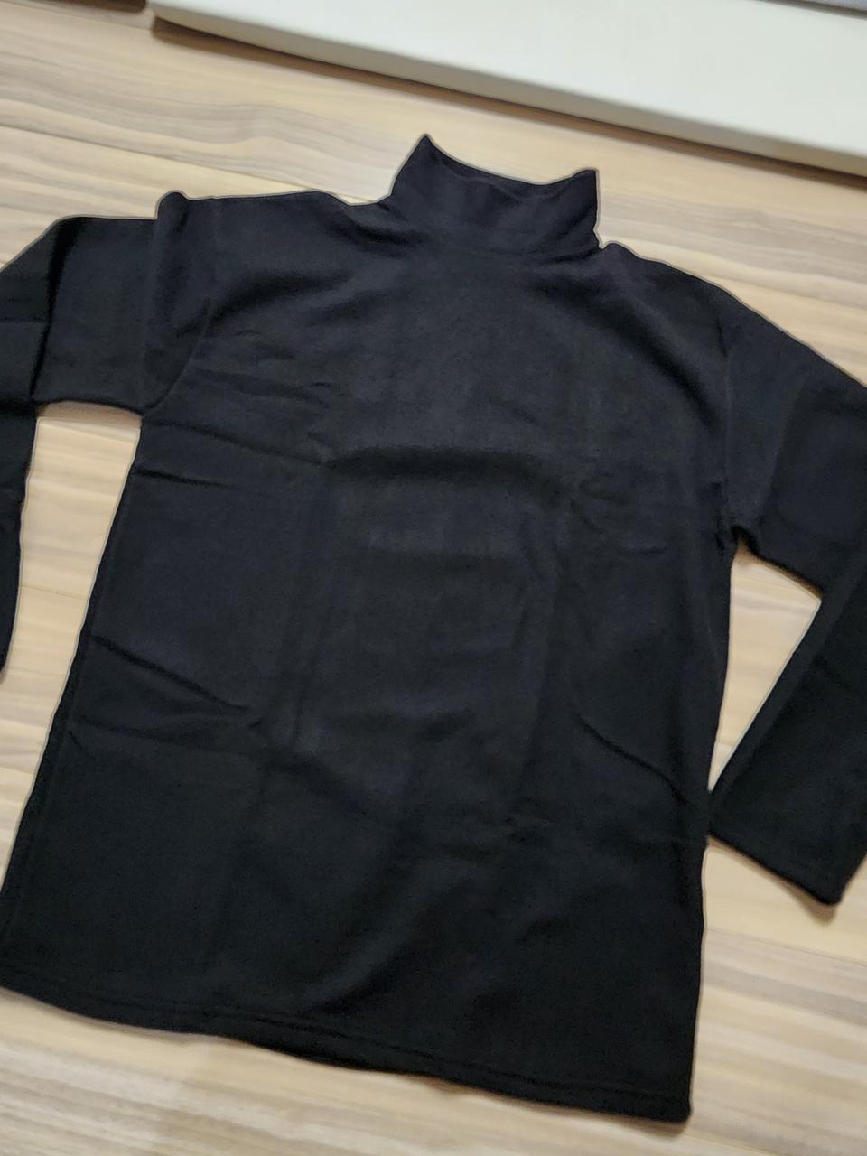 후리스폴라티셔츠블랙xl