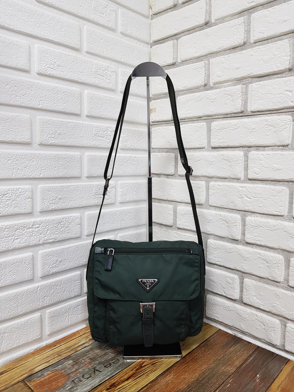 [정품] 프라다 테수토 메신저백 카키