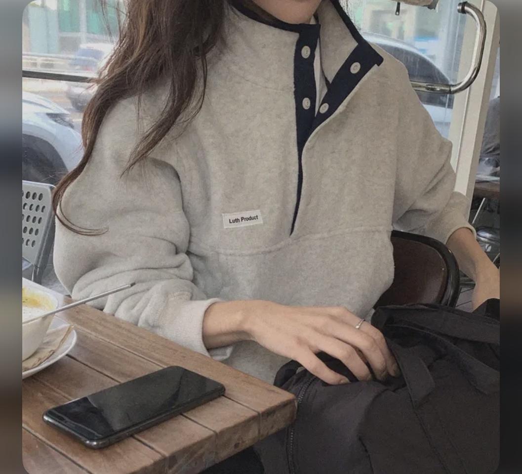 새상품:)루스프로덕트 플리스-오트밀