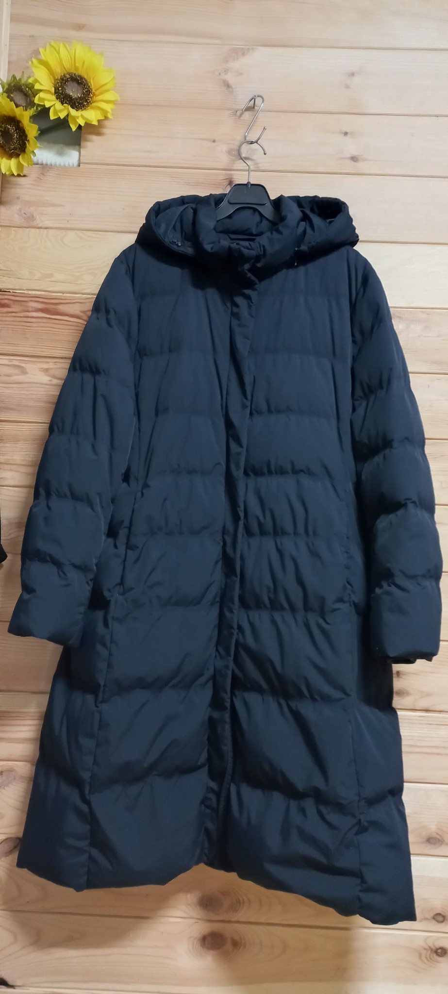 유니클로 후드 다운 롱패딩