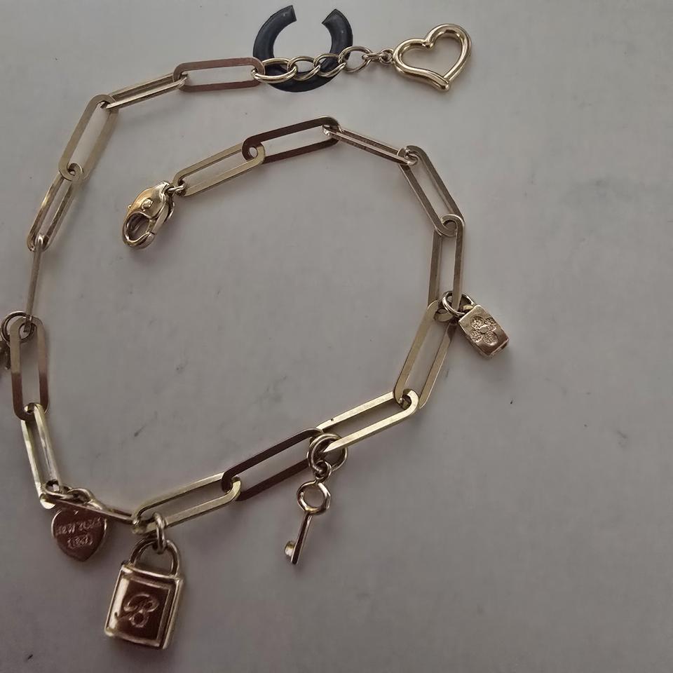 18k핑크골드 예쁜참 클립 팔찌