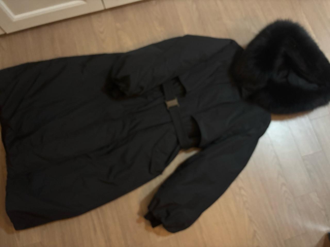 새상품급 24fw더 엣지 프리미엄 구스 폭스퍼 벨트 롱패딩 66