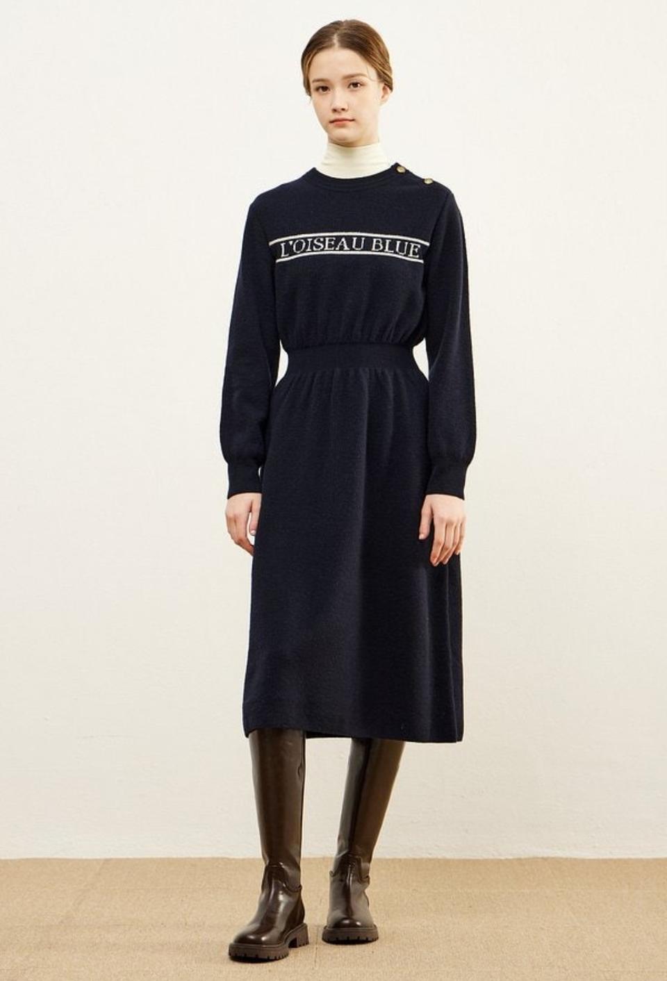 지컷 캐시미어울 브렌드 니트원피스 프리사이즈