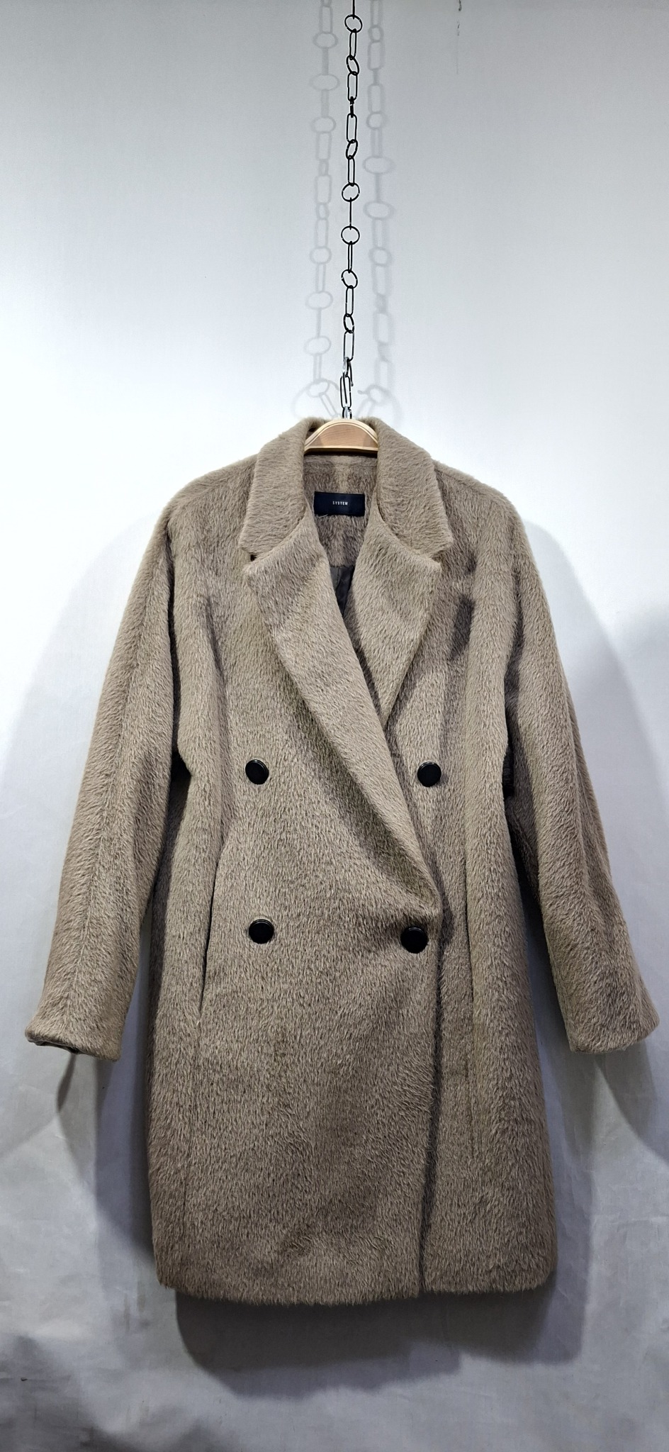 44~55 한섬 시스템 알파카코트 겨울코트