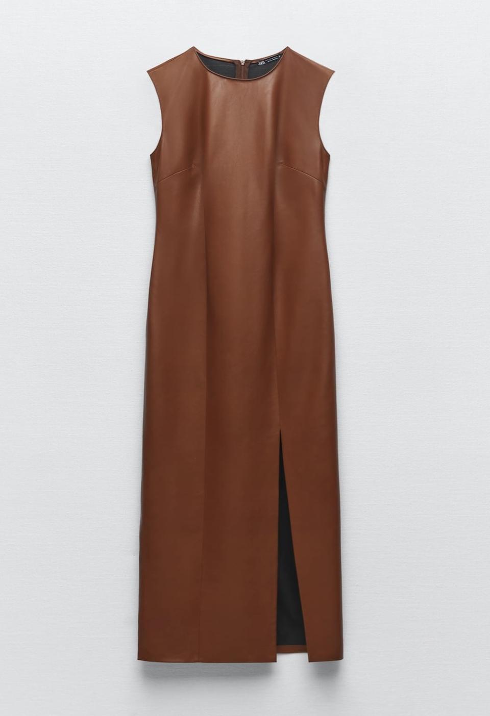 <새옷> ZARA_ 브라운레더 원피스