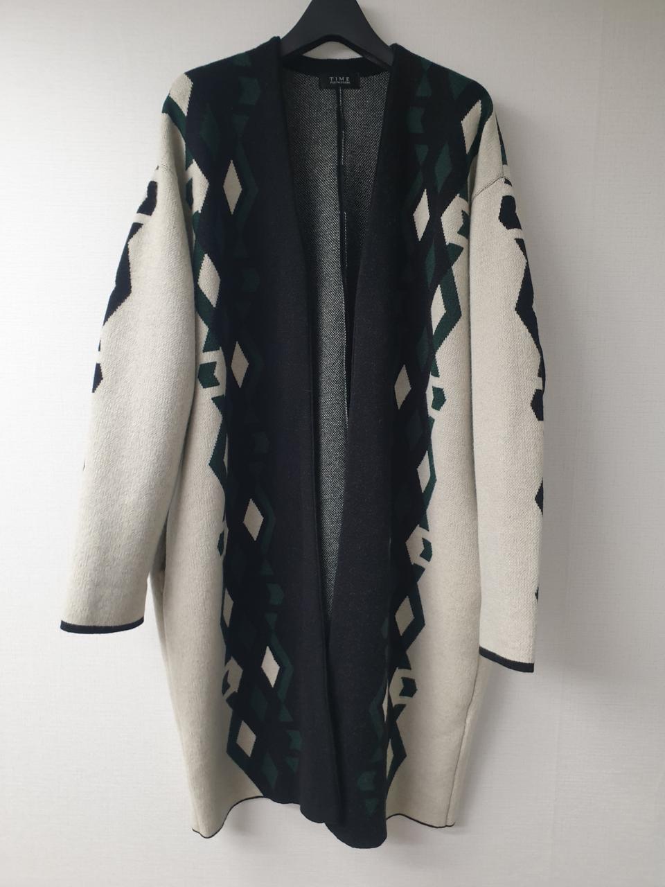 타임 패턴 롱 가디건(택포)