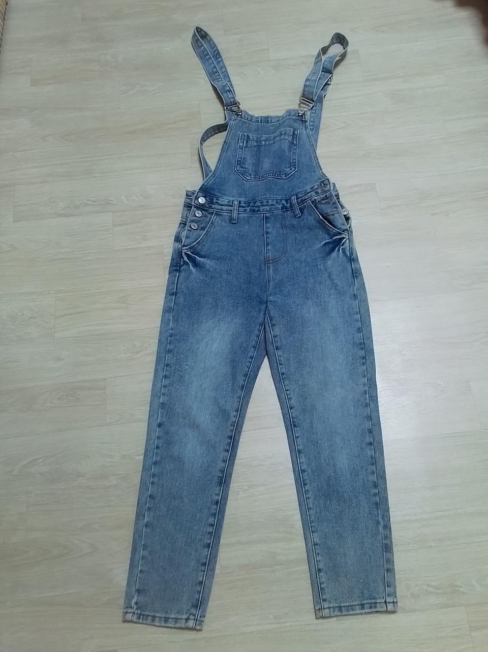 데님 청 멜빵바지