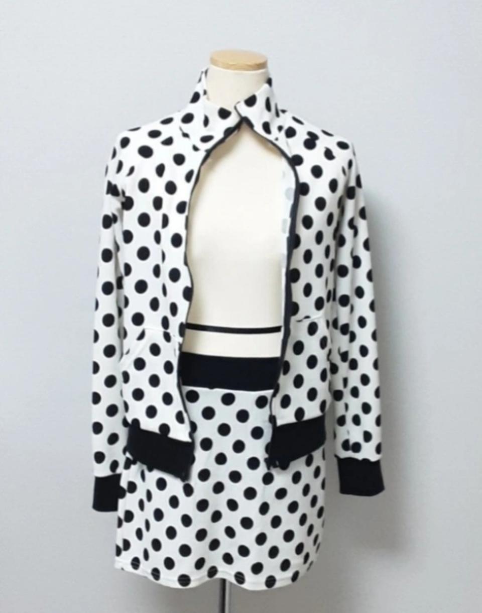 도트 치마 투피스세트 트레이닝복세트 치마세트