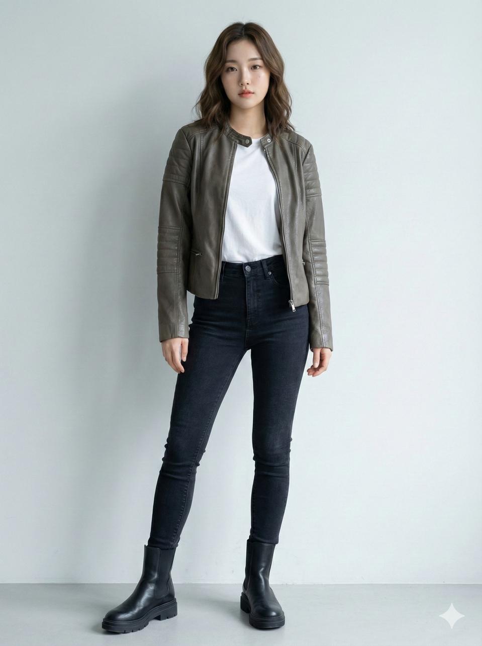 바나나리퍼블릭 양가죽 자켓_L