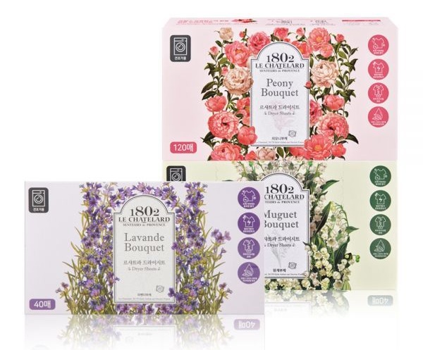 르샤트라 건조기용 드라이시트 120매 (40매 3개) 섬유유연제