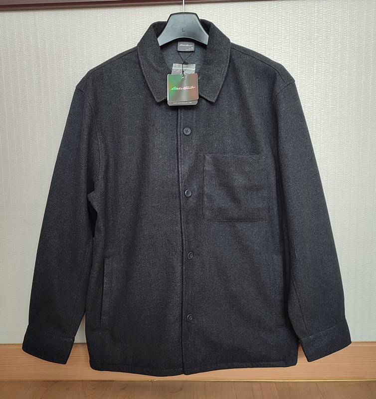 에디바우어105 차콜 남성 겨울점퍼 자켓 저지 셔츠 새상품 