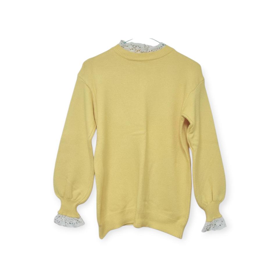 [미착용] 레이스 카라 니트