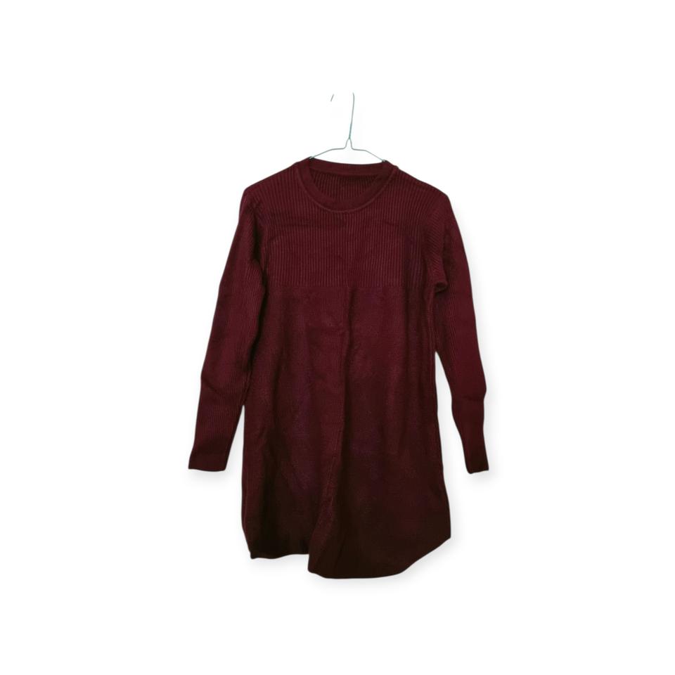 [미착용] 와인색 롱 니트