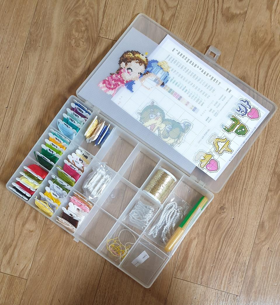 10Moo 십자수 키트 실등 수공예품 부자재 포함