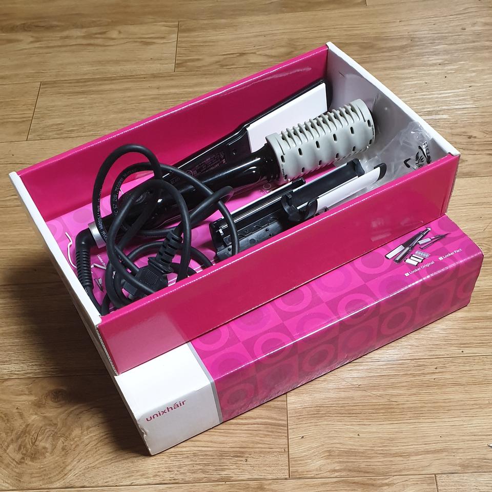 미사용 유닉스헤어 Looker 스타일링기 고데기 머리카락 스타일러