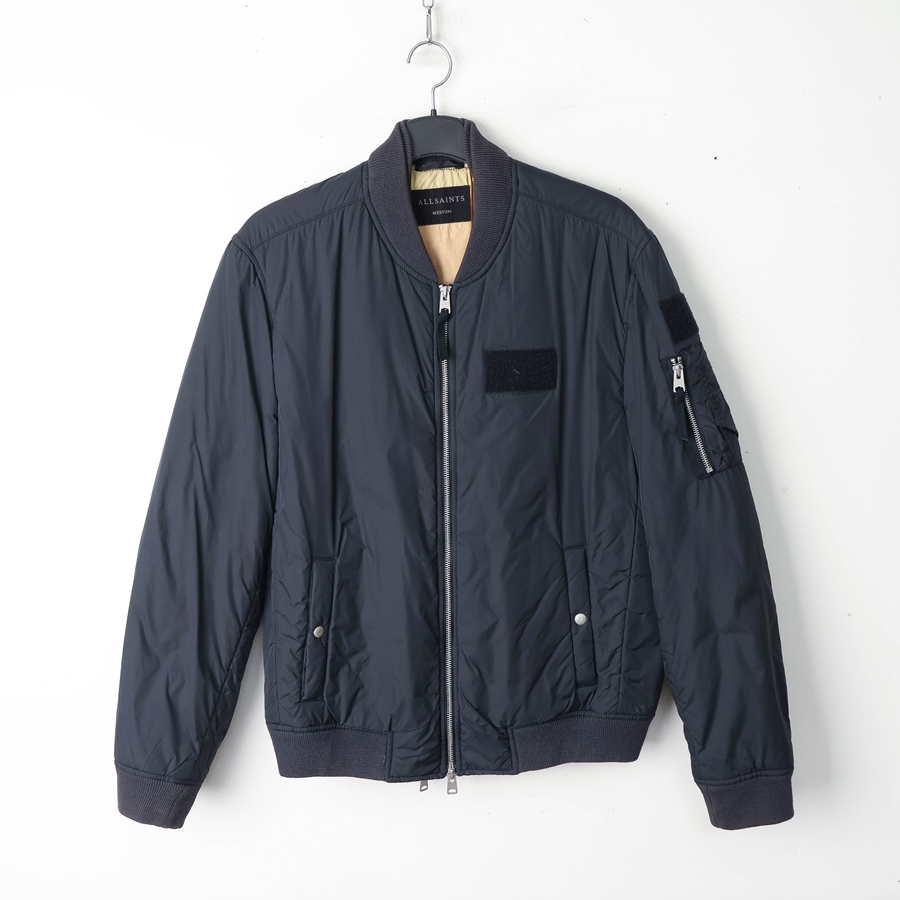 100/올세인츠 블록 패딩 봄버자켓
