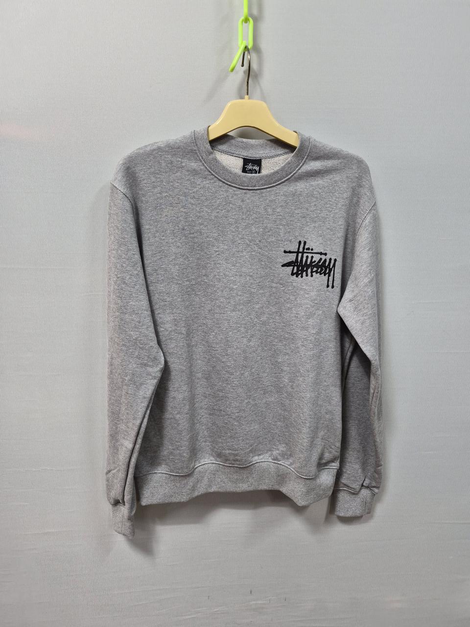 스투시 스탁 로고 기모 맨투맨 회색 M 100~105