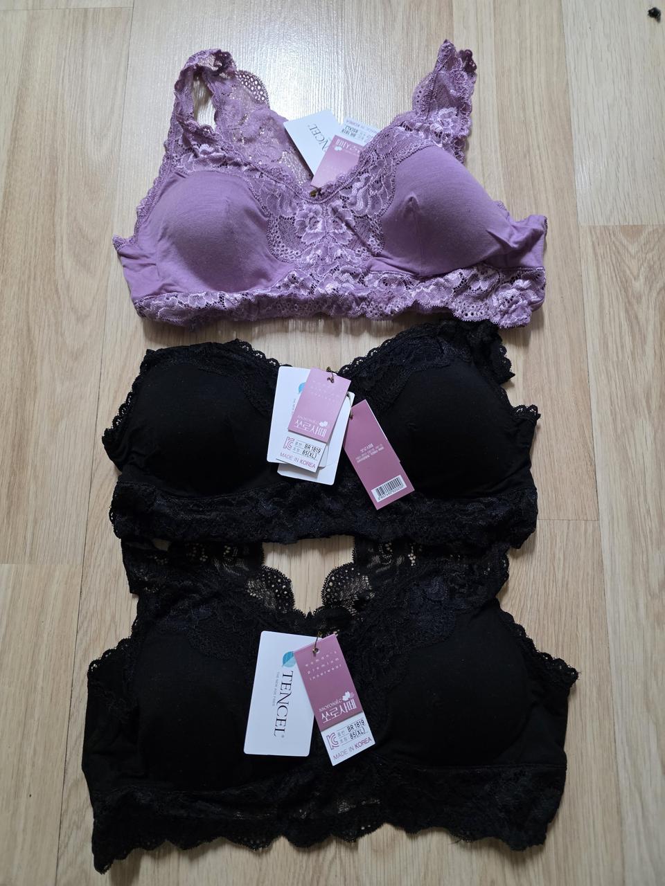 (새상품) 쏘로사떼 런닝 브라 브라렛 85(XL) 3종 일괄판매..