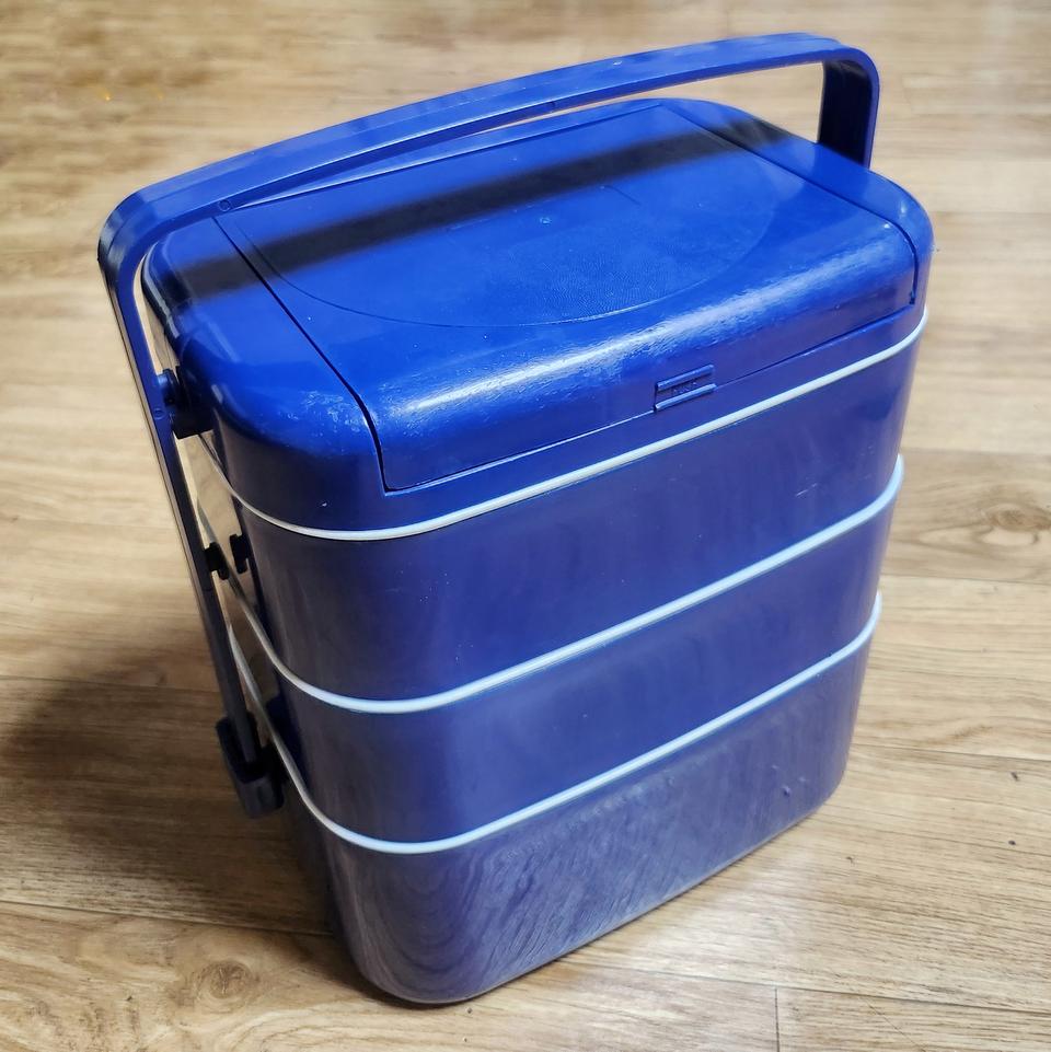 미사용 3단 도시락 / 찬합 변도 밀폐 보관 주방 용기 피크닉 소풍