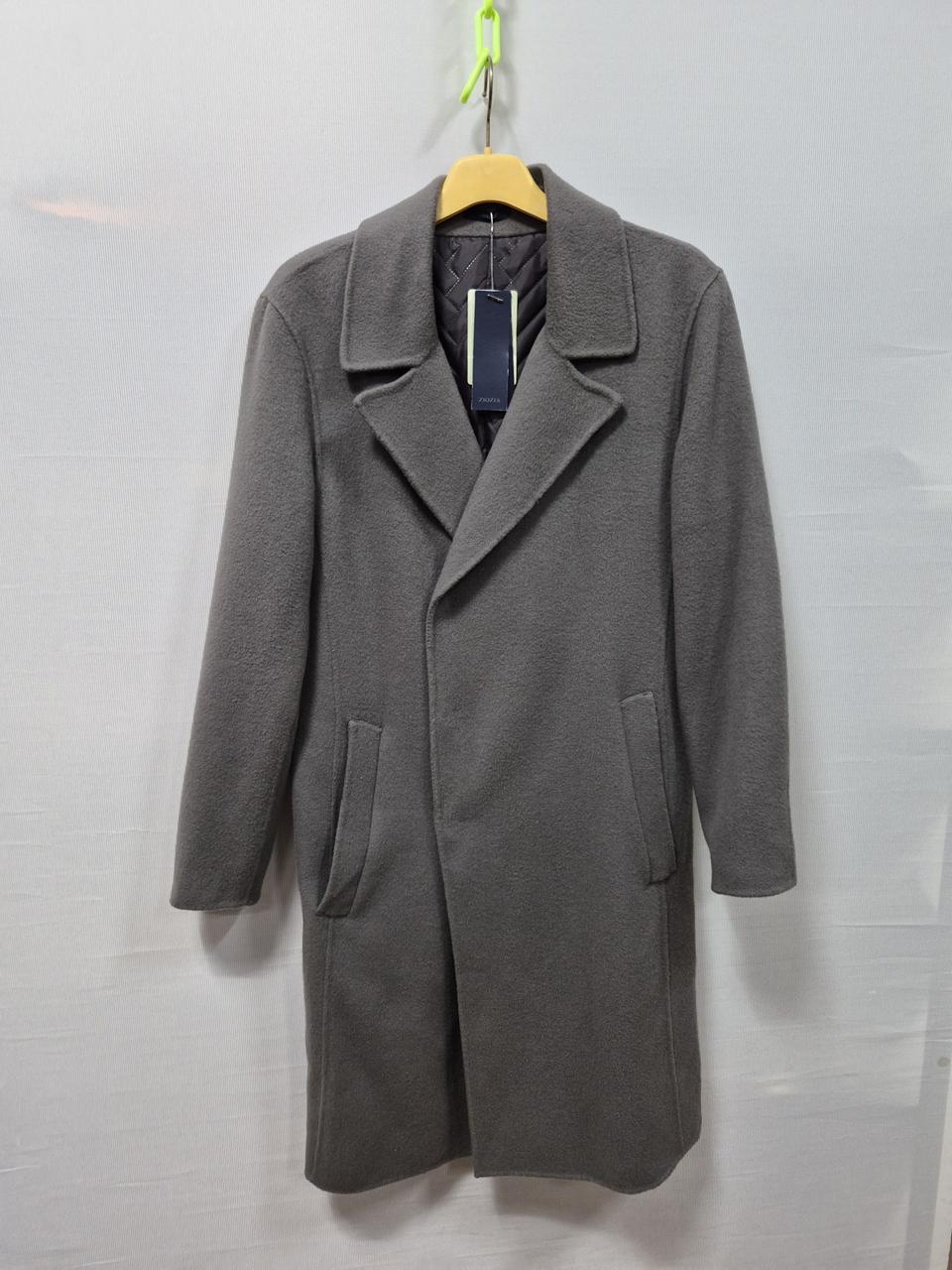 새상품 지오지아 그레이 남성 롱코트 오버핏 95