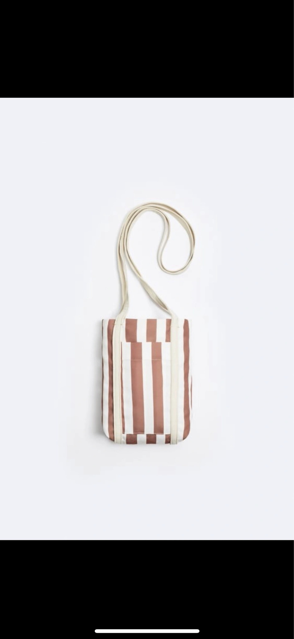 자라 스트라이프 캔버스 미니 크로스백 숄더백 가방