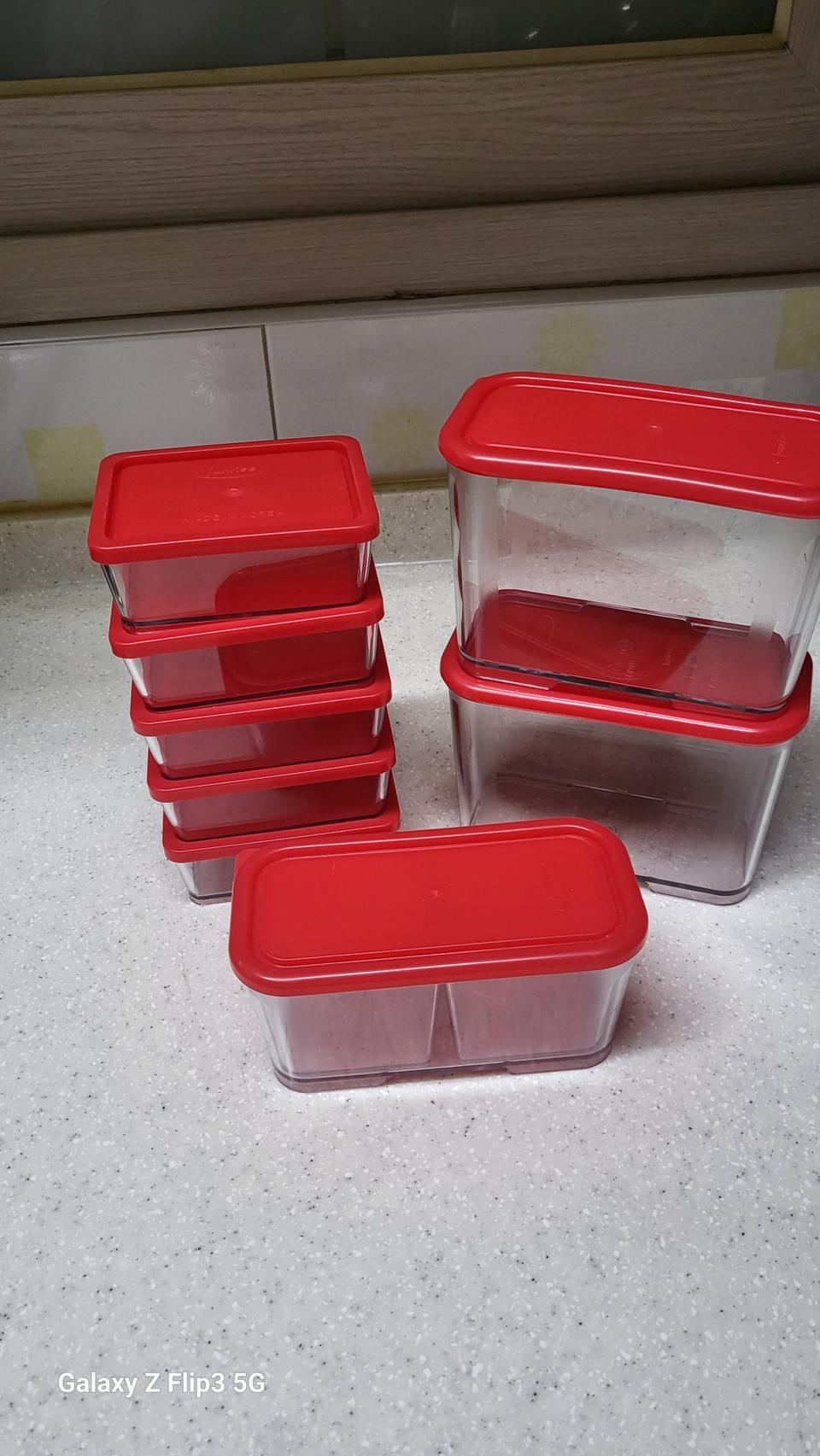 썬라이즈 빨간 뚜껑 밀폐세트~교신ㅇㅋ