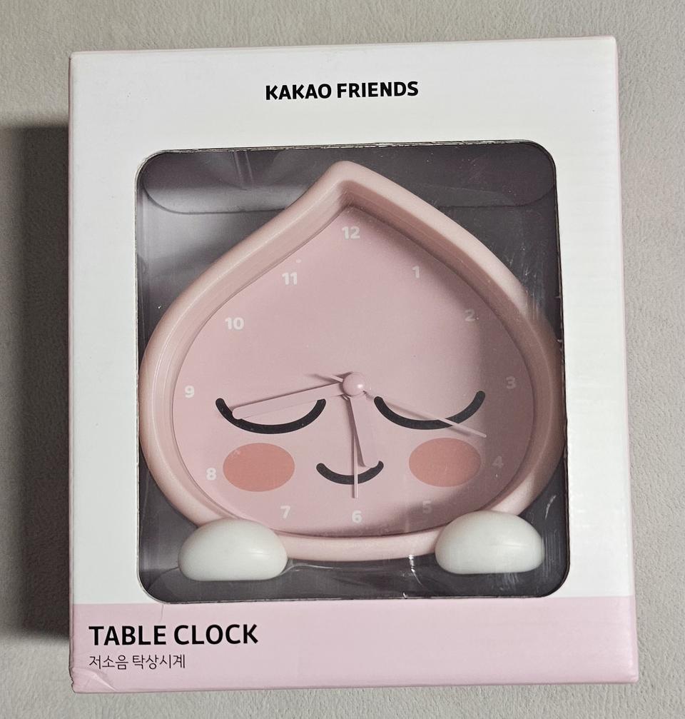 카카오프렌즈 어피치 탁상시계 저소음 새상품