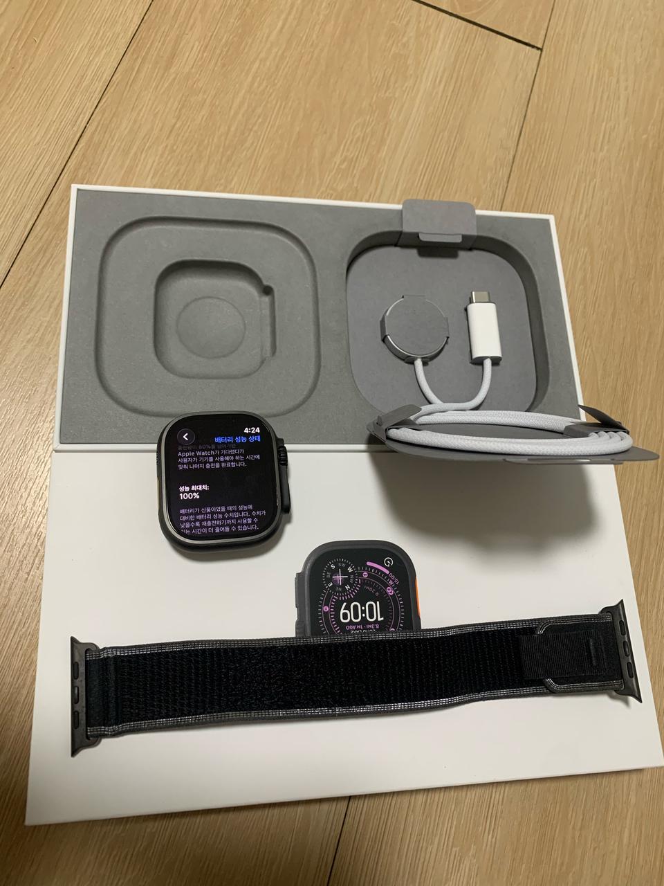 애플워치 울트라3 블랙 보증26/9 배터리100 S급