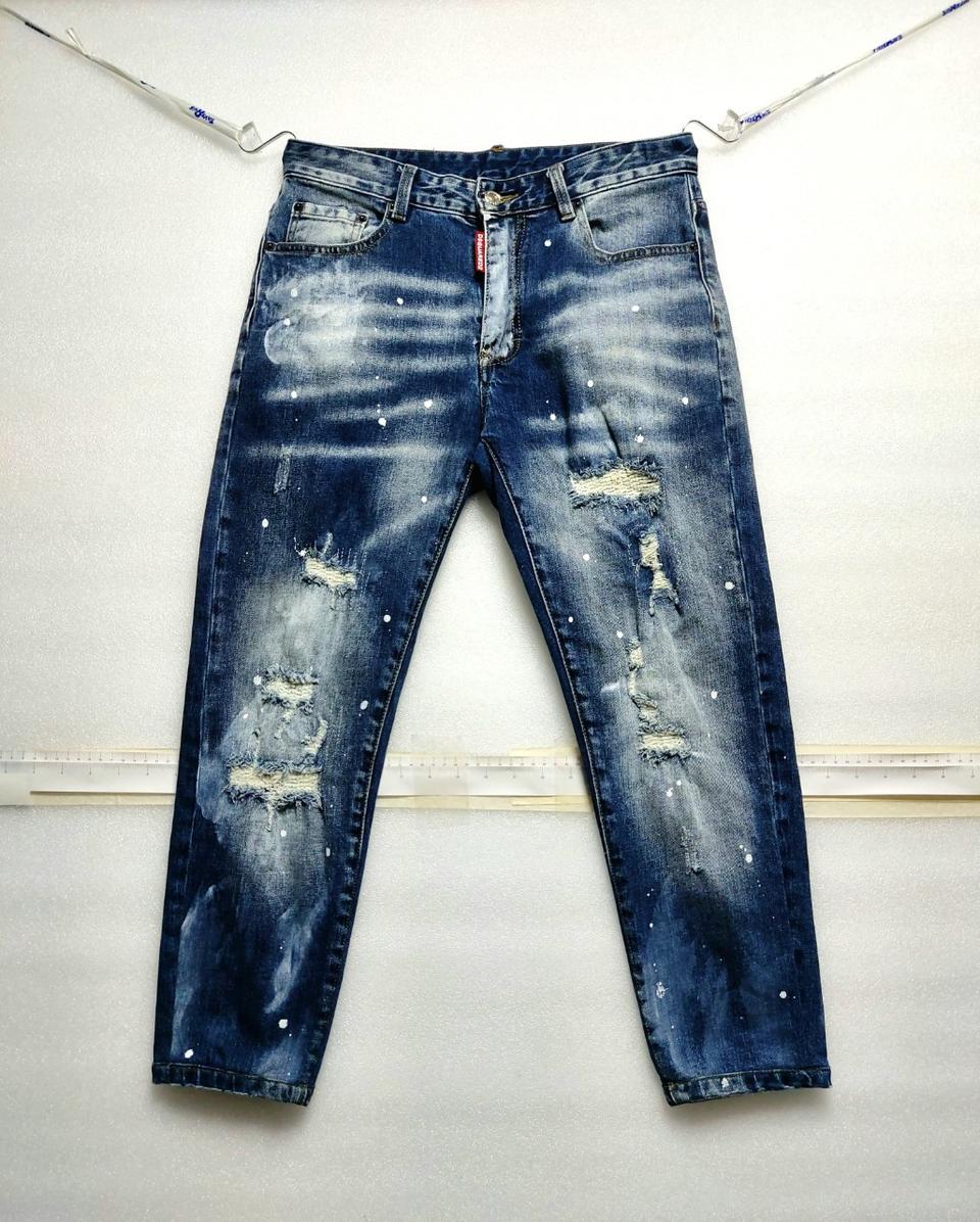 디스퀘어드 청바지46(30-31)스판 찢청 페인트진