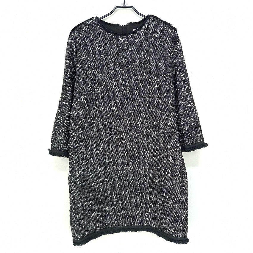 에잇세컨즈 여 모혼방 트위드 미니원피스 블랙90 (HU27192)