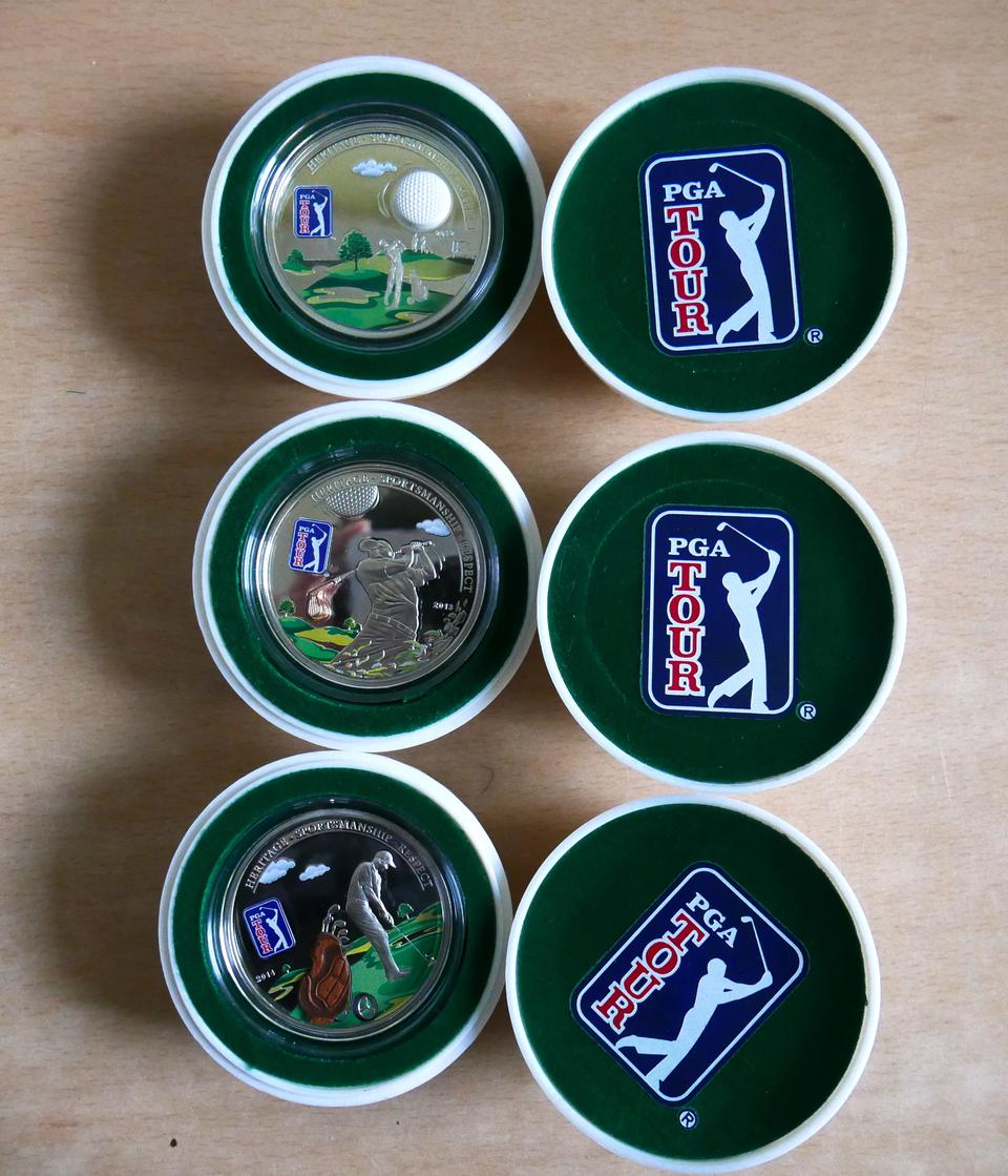 쿡섬 PGA 투어 기념 은화 -2013/2014/2015