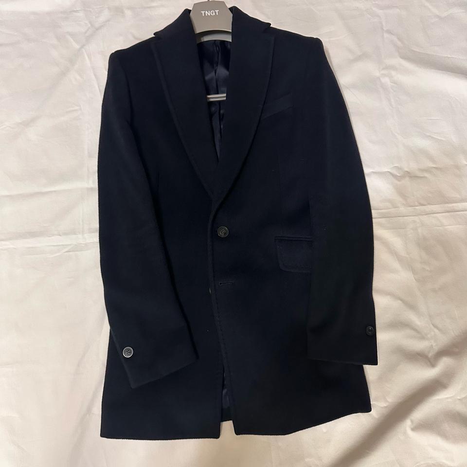 티아이포맨(T.I.For.Man) 남성 블랙 싱글 울 겨울코트