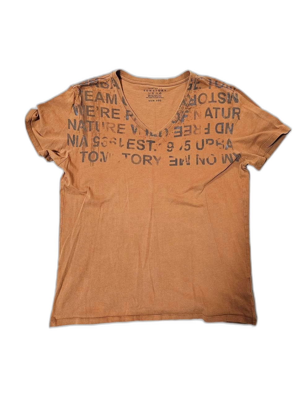 톰스토리 V넥 반팔티 100