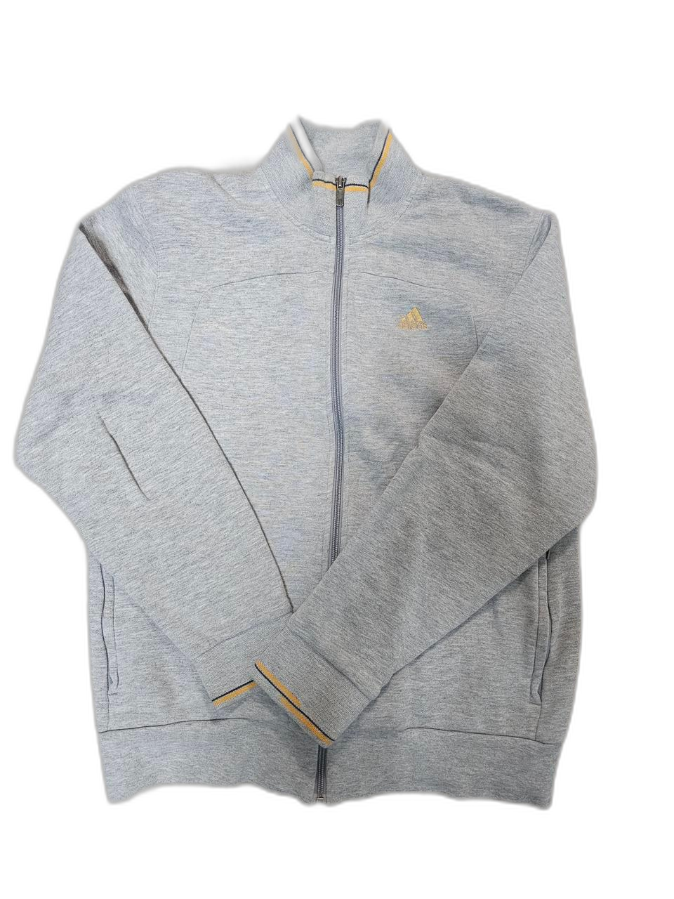 아디다스 그레이 기모 집업 L