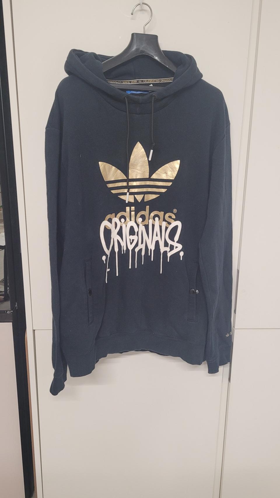 아디다스  오리지날   안쪽 후리스  후드티-XL사이즈