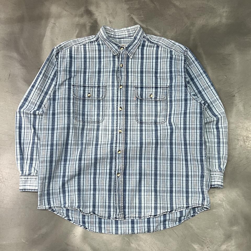 리바이스 체크 데님 셔츠 y14650