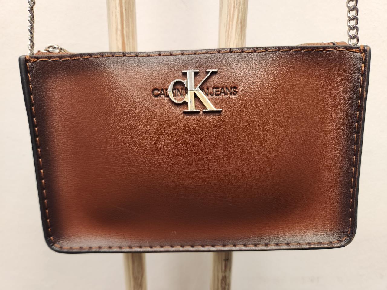 캘빈클라인 브라운 체인 미니백