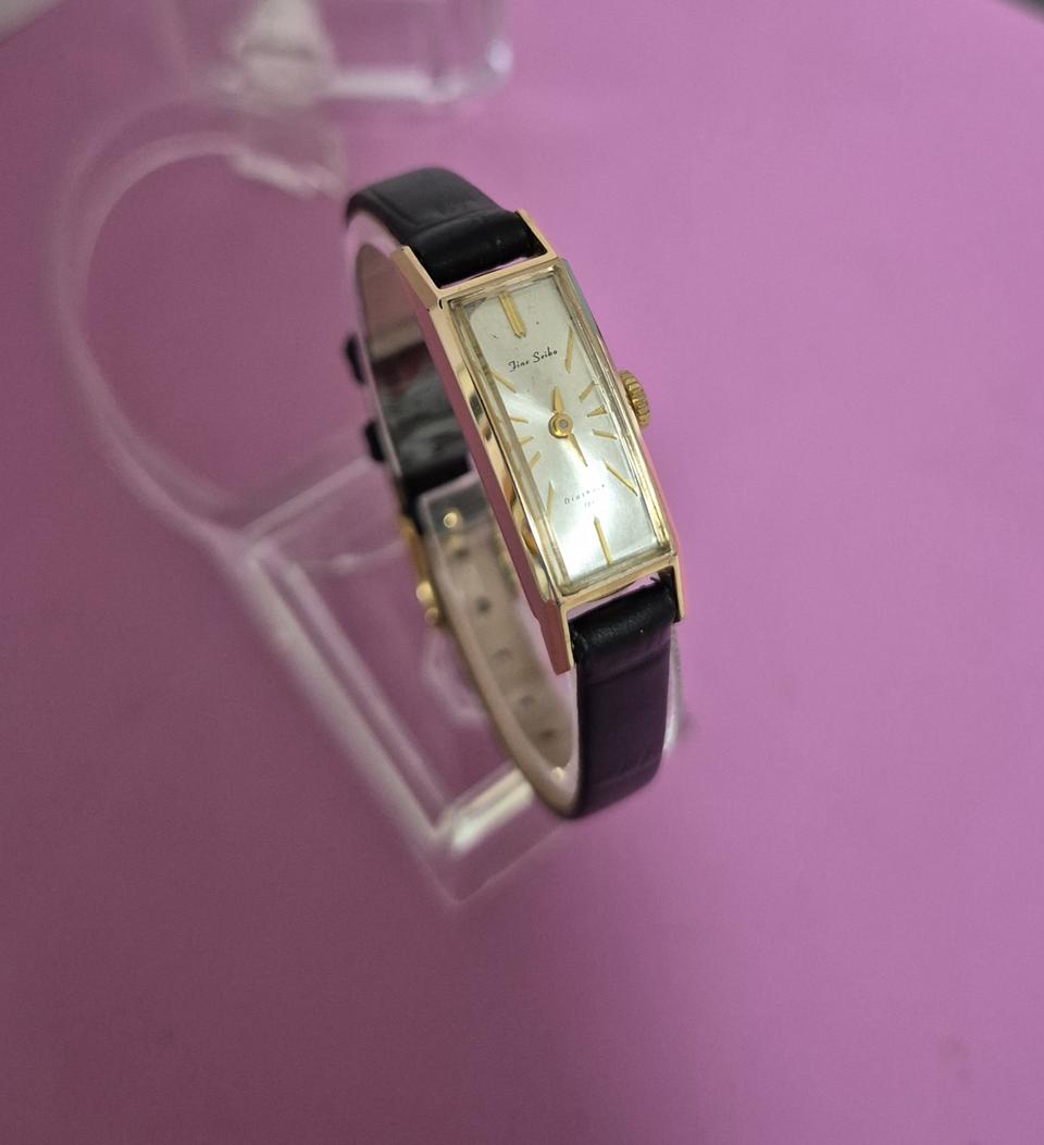 Fine 세이코 여성용 수동태엽 가죽시계/JAPAN