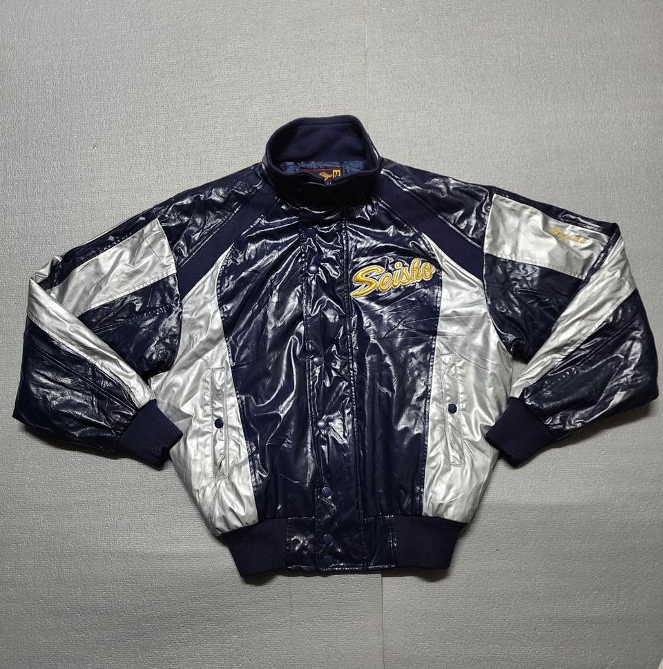 빈티지 미즈노 빅토리 스테이지 유광 야구 점퍼 자켓