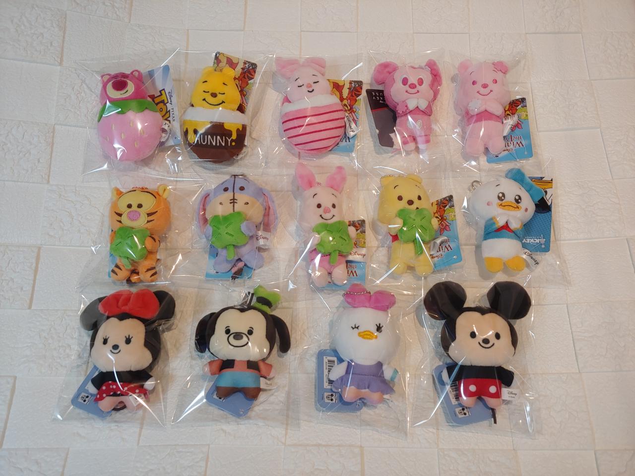 디즈니 미키 미니 푸 티거 이요르 피글렛 도널드 키링 키체인 가방고리