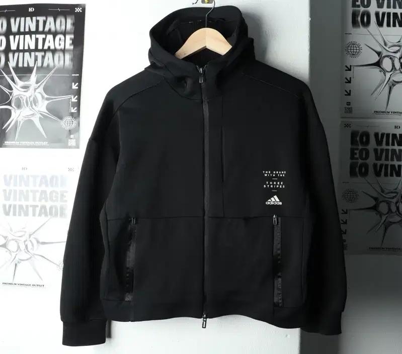 아디다스 여성 숏 후디 자켓 약기모 M*66