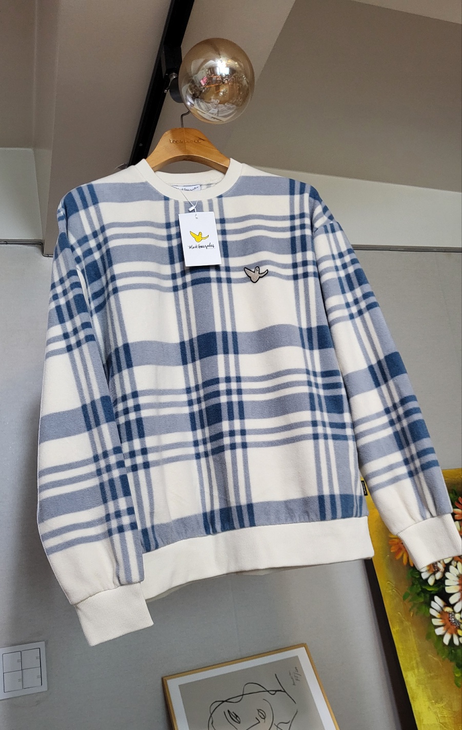 와키윌리 기모 맨투맨/새상품/남.녀 공용Free