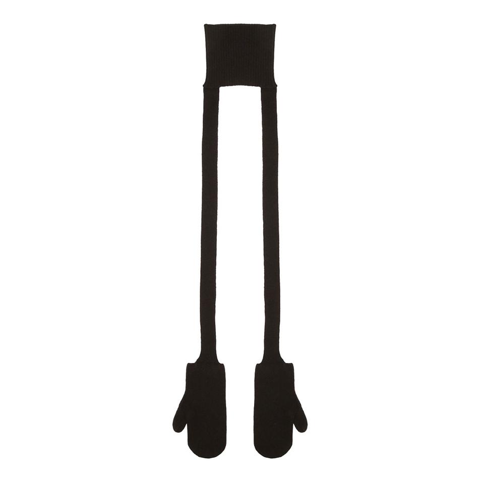 새상품 보테가베네타 울 캐시미어 장갑 넥워머 장갑 다크 브라운 컬러