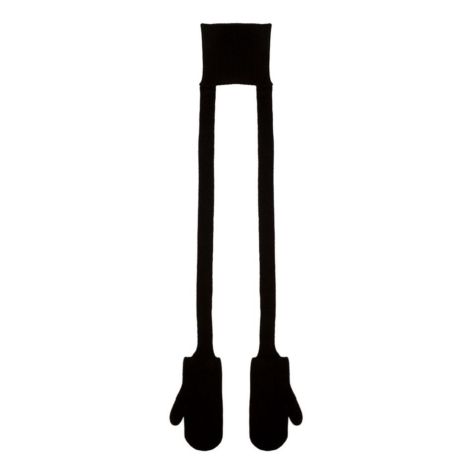 새상품 보테가베네타 울 캐시미어 장갑 넥워머 장갑 블랙 컬러