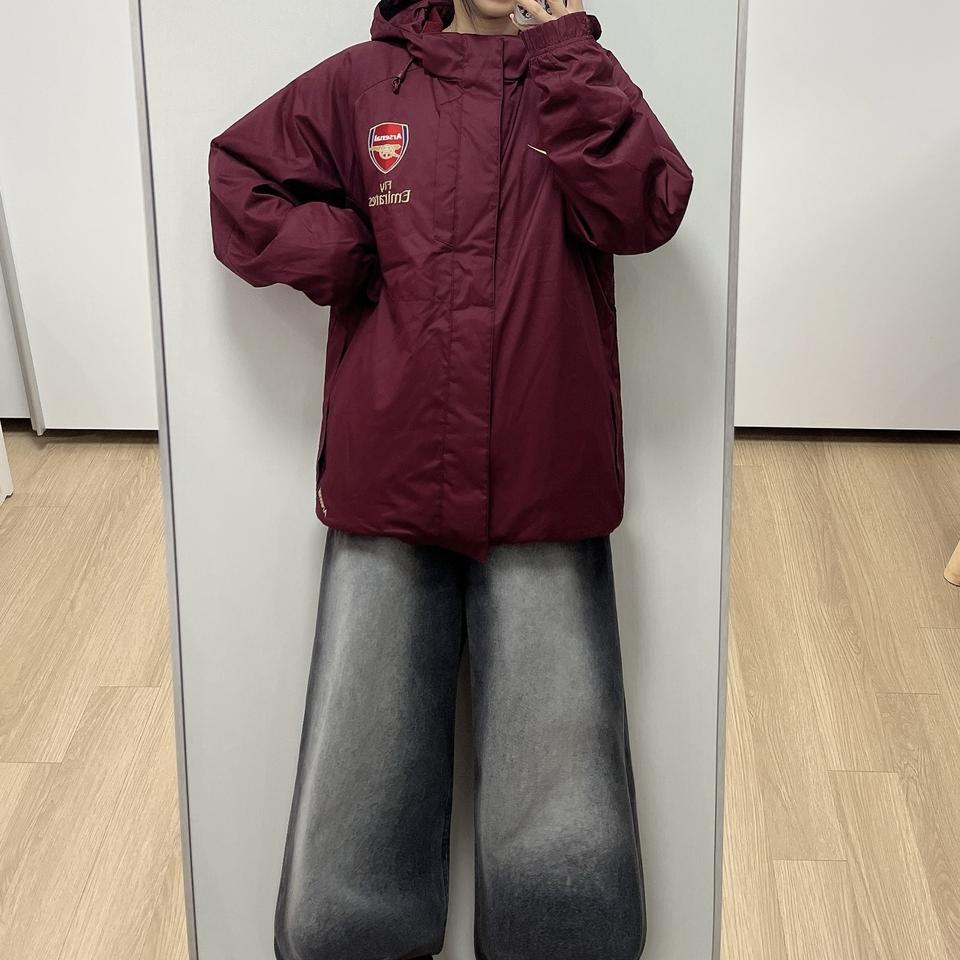 나이키 아스날 07-08 버건디 미드필드 바람막이 자켓