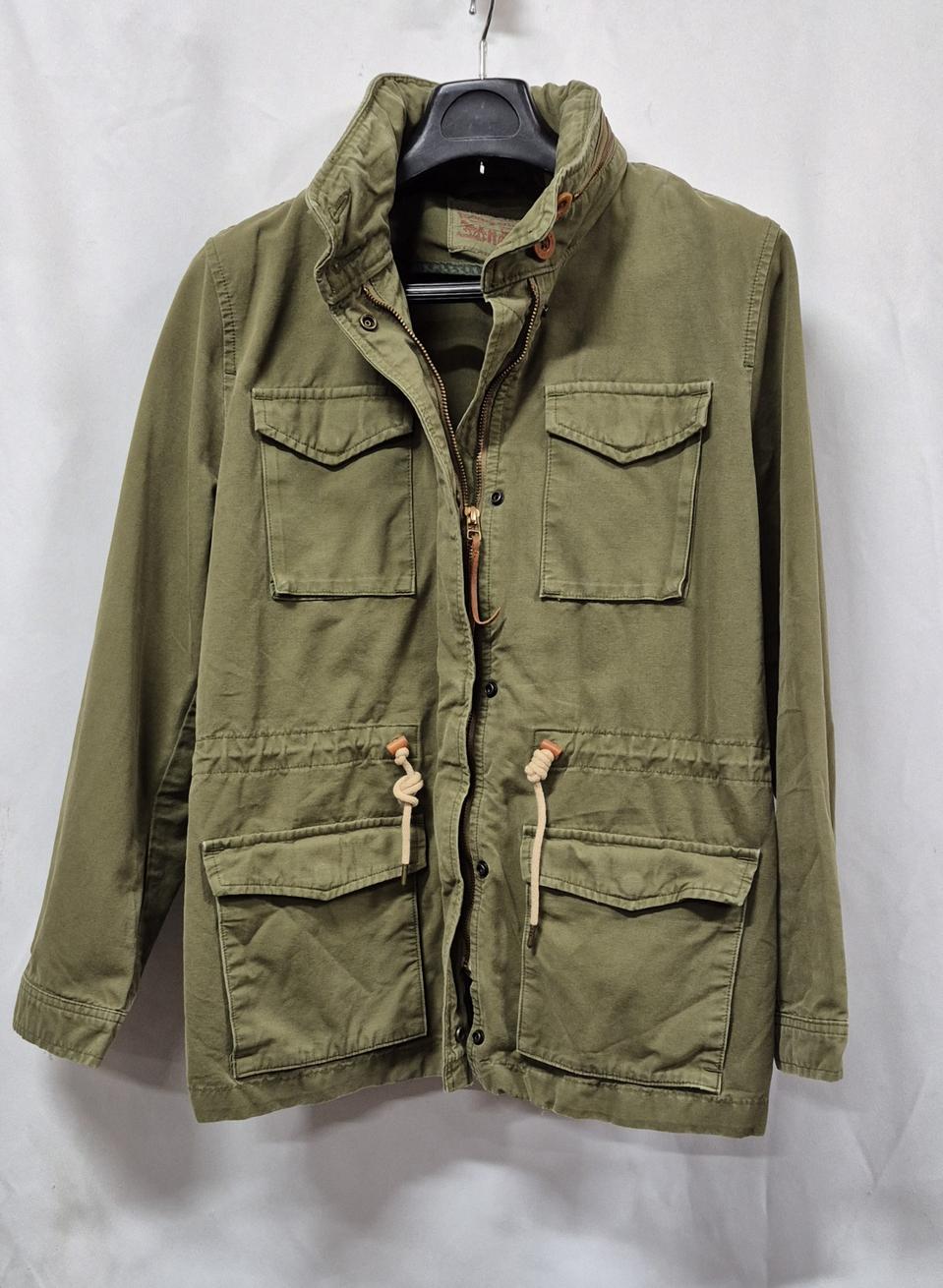 리바이스 여성 카키색 후드야상 자켓 M