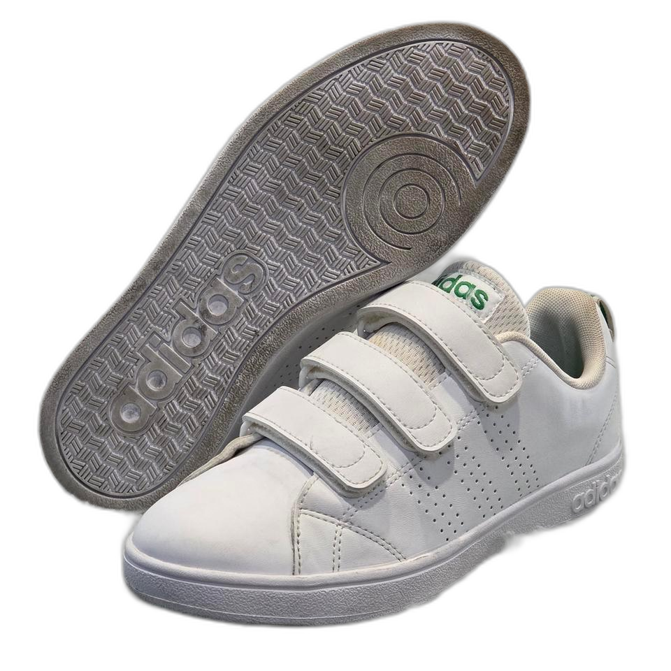 7w-12:아디다스 VS 어드밴티지 클린 벨크로 화이트23cm-상태굿